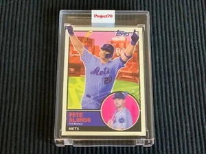 2021 TOPPS PROJECT 70 #105 PETE ALONSO *ENCASED ART NEW YORK NICO*  METS - Picture 1 of 2