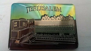 Collectable Gold Jerusalem Western Wall Holy Land Fridge Magnet Souvenir Judaica - Picture 1 of 2
