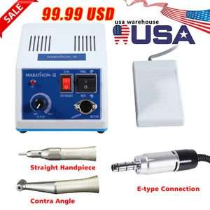 Micromotor Eléctrico Maratón Dental + Pieza de Mano Recta Contra Ángulo 110/220V - Imagen 1 de 11