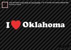 (2) I Love Oklahoma Sticker Decal Die-Cut Vinyl