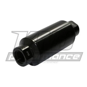 Black Billet Aluminum Fuel Filter W/ 10 Micron Paper Element for -10 ORB Fitting - Picture 1 of 3