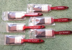 SET 6 PENNELLI NUOVI SETOLE PORCELLANA 1-1/2", - MANICO LEGNO #832-15 - Foto 1 di 2