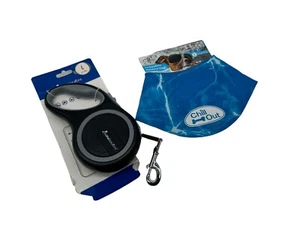 Large Dog Puppy Extendable Retractable Lead Up To 50KG Dogs And Bandana - Picture 1 of 3