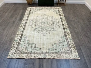 Gedämpfter Teppich, handgefertigter Teppich, Wohnzimmerteppich, böhmischer Teppich, 5,4 x 8,6 Fuß - Bild 1 von 9