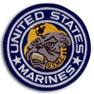 US Marine Corps Teufel Hund Emblem Logo (blauer Filz) - Bild 1 von 1
