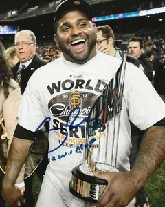 Foto firmada 8x10 de los San Francisco Giants WS MVP Pablo Sandoval - Imagen 1 de 1
