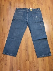 Men’s LEVI'S  SIGNATURE 100% Cotton Blue Denim Carpenter Jeans NWT 50x32 - Picture 1 of 11