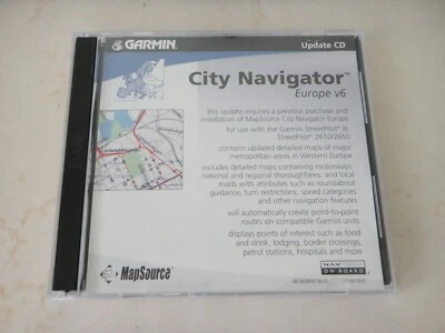 MapSource EUROPE City Navigator v6 Map Update GARMIN StreetPilot III 2610 2650 - Image 1 of 2