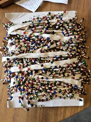 De colección 8+ Yardas Bohemio Multicolor Semilla Vidrio Cuentas Borde Flecos Artesanal Decoración India Foto 1 de 4