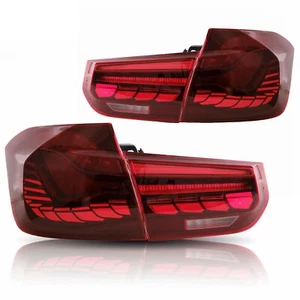 VLAND GTS OLED STYLE FULL LED RED Sequential Tail Lights For 12-18 BMW F30 F80 - Picture 1 of 12