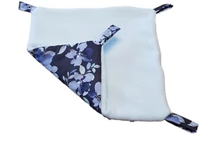 Hängematte für Meerschweinchen & Co. Blumen blau kuschelig weich 30 cm Handmade - Bild 1 von 4
