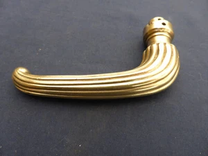 Poignée béquille ancienne laiton massif décoré ST Porte pour carré de 7 - Imagen 1 de 9