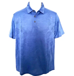 Tommy Bahama Palm Coast Ananas Golf Poloshirt 110 $, Gr. S neu mit Etikett blau - Bild 1 von 10