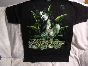 MARIJUANA LEAF MAGLIETTA SEXY DONNA SOLDI ALTO SOGNO - Foto 1 di 3