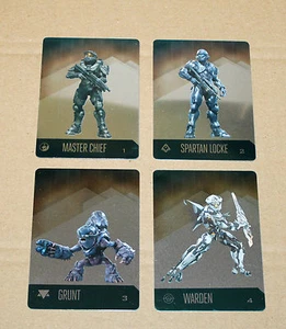 Halo 5 Metallkarten Komplettset Master Chief Spartan Locke Warden & Grunt selten - Bild 1 von 11