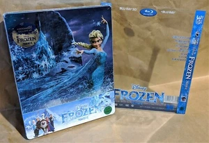 Disney FROZEN Blu-Ray 3D+2D KIMCHIDVD Korea Exclusive Quarter Slip STEELBOOK - Picture 1 of 8