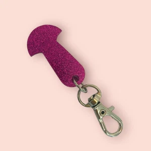 Trolley Token Removable Unlocker Coin Token Key Coles Woolies Aldi Bright Pink - Bild 1 von 5