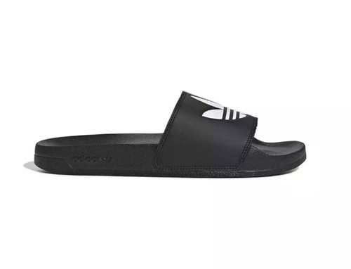 ADIDAS ADILETTE LITE sandalo slide sintetico nero bianco taglia 7 *leggermente u