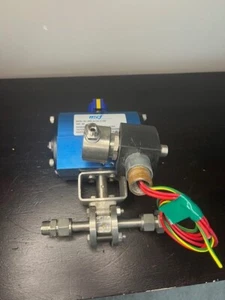 MCF 1/2" Ball Control Valve TT2566TET Actuator MSR-40-F04 Asco Solenoid Valve - Picture 1 of 7