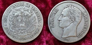 MONETA VENEZUELA LEI 900 BOLIVAR - GRAM 25 - 1935 - ARGENTO - - Foto 1 di 1