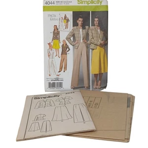 Simplicity 4044 Size 10-18 AA 1940s Retro Sewing Pattern Jacket Pant Skirt #D27 - Picture 1 of 8