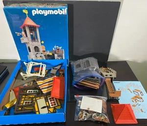 Playmobil Medieval Castle Lot - 1984 Prison Tower 3445 & 1977 Pottery Shop 3455 - Picture 1 of 16