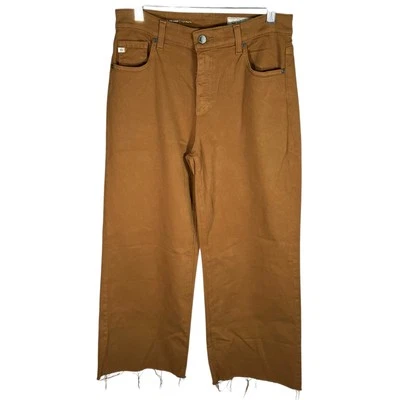 AG Adriano Goldschmied Saige Pierna Ancha Corte Mujer 28 Tiro Alto Denim Caramelo Foto 1 de 4