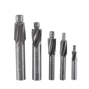5pcs Countersink End Mill Cutter Slot Drill Bits Tool M3 M8 4 Flutes HSS-AL MIEZ - Foto 1 di 7