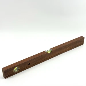 ALTRAX Wasserwaage 60cm | Teak Holz Messing Glaslibellen | Vintage Retro RAR - Picture 1 of 14