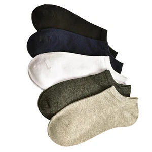 5 pares de calcetines tobilleros antideslizantes cómodos de algodón para hombre corte bajo - Imagen 1 de 8