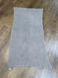 Parachute Knit Beige Brown Throw Blanket - Picture 1 of 4