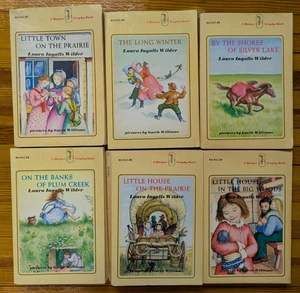 Little House on the Prairie Laura Ingalls Wilder 6 Book Lot Plum Creek Prairie - Picture 1 of 2