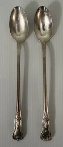 Vintage Reed & Barton King Muster Silber Teller Eistee Löffel 7 7/8" mit F Monogramm - Bild 1 von 7