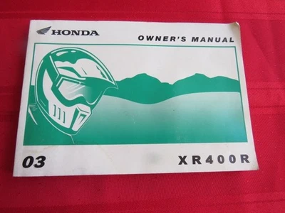 Honda XR400R 2003 manual del propietario Foto 1 de 4