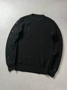 RRP 400$ Diesel Black Gold Distressed Sweater Men’s 00SFAE BGKJJ 900 Size L - Picture 1 of 11