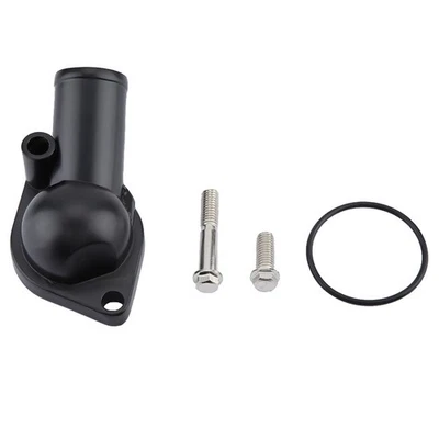 Black Water Neck Thermostat Housing Kit 15° For SB & BB 265 283 305 327 Engines - Image 1 of 4
