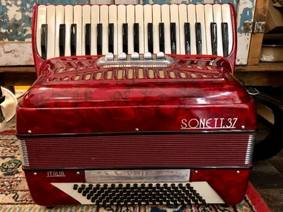 Akkordeon Crucianelli 96 bass Sonett 37 Register 5 Rot made in Italy - Изображение 1 из 4