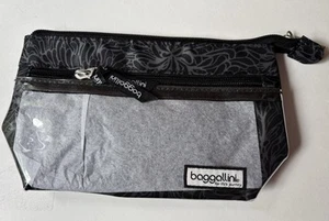 Baggallini Cosmetic Pouch - Black w/ Print - New! - Picture 1 of 5