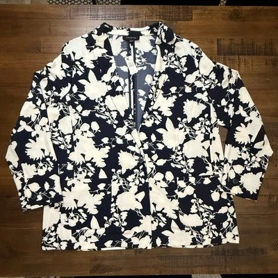 Blazer Talbots Mujer Azul Marino Y Marfil Talla XL NUEVO $149 Foto 1 de 4