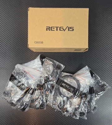 Retevis C9003B Walkie Talkies Earpiece w/Mic 2 Pin Acoustic Tube Headset 10 Pack - Image 1 of 4
