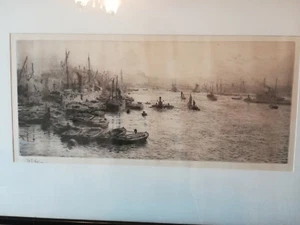   W.L WYLLIE   LOOKING EAST FROM TOWER BRIDGE   - Picture 1 of 6