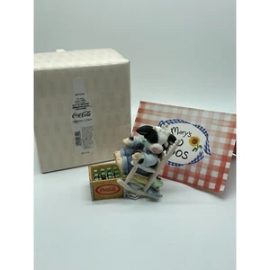 Vintage Mary's Moo Moos Figurine in Box Coca-Cola From 1990. - Bild 1 von 3