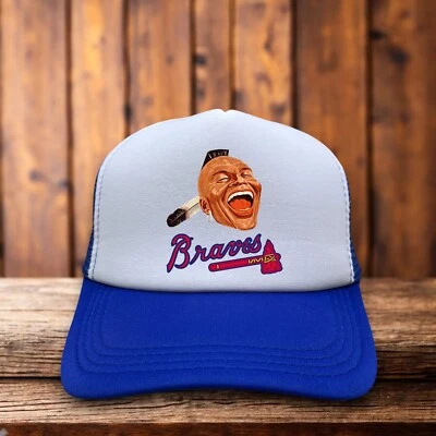 Бейсболка мужская Atlanta Braves кепка дальнобойщика синяя бейсболка ретро с логотипом 60-х годов - Изображение 1 из 4