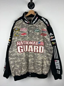 Vintage Nascar Chase Dale Jr National Guard Digital Camo Racing Jacket Size L - Picture 1 of 9