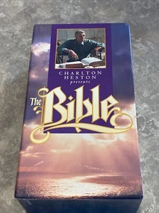 CHARLTON HESTON PRESENTS THE BIBLE VHS 2 TAPE SET ~ Stories Old & New Testaments - Picture 1 of 7