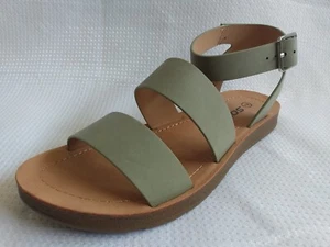 SODA DOZEN-SAGE NUBUCK PU WRAP CASUAL Reflect Comfort Women Ankle Strap Sandal - Picture 1 of 12