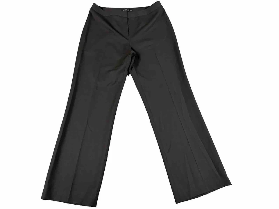 Pantalones Lafayette 148 New York Lana Pierna Ancha Talla 12 Negro Cremallera 33X31  Foto 1 de 4