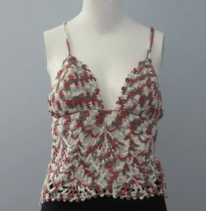 New Handmade Crochet Multicolor Size 36 (L) Pineapple Lace Blouse Tops - Picture 1 of 3