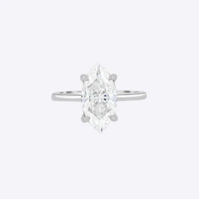 Engagement  18K White Gold Ring 1.50 Ct Marquise Cut IGI Lab Grown Diamond - Image 1 of 4