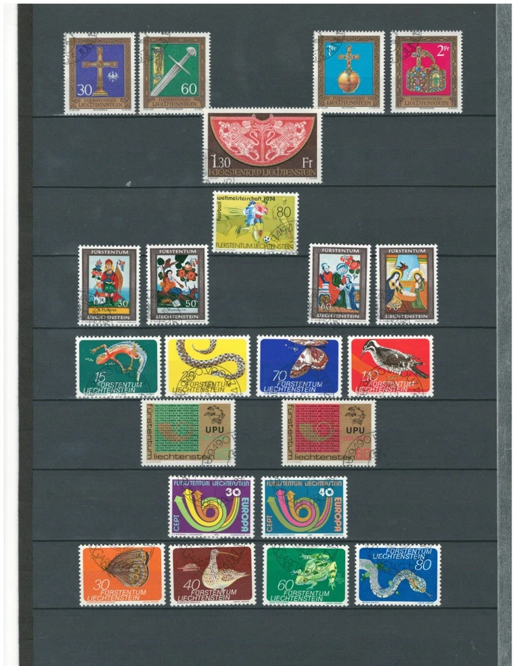 LEICHTENSTEIN EUROPE GERMANY USED 1ST DAY STAMPS SEE 7 SCAN LOT (LEIC ABCDEFG) - Image 1 of 4